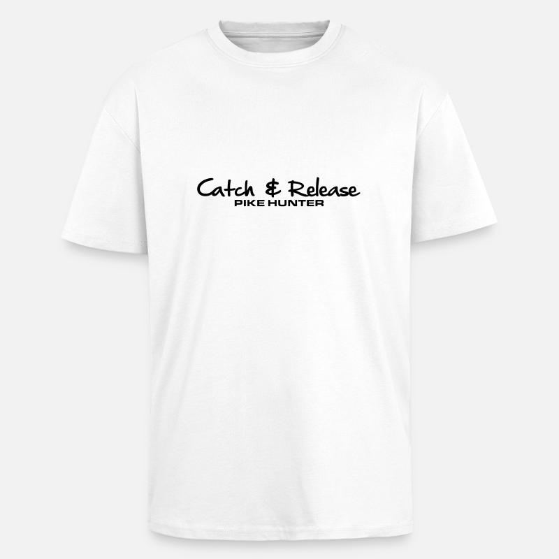 C & R Pike Hunter - T-shirt unisexe oversize épais - blanc