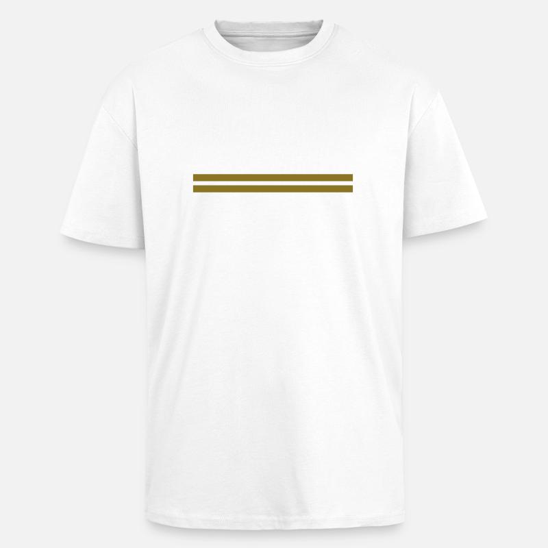striche - Oversized Heavyweight Unisex T-Shirt - Weiß