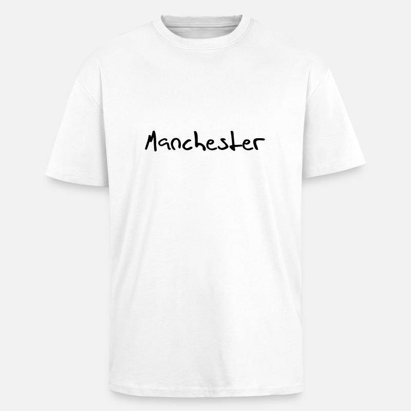 manchester - Oversized Heavyweight Unisex T-Shirt - Weiß