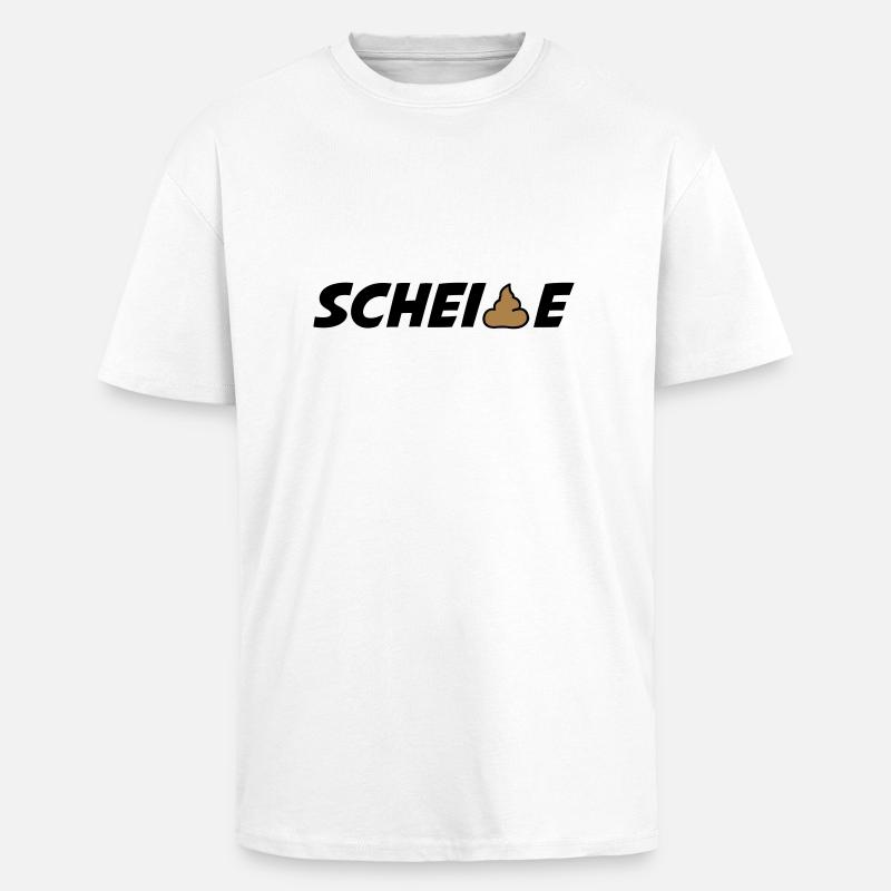 scheisse - Oversized Heavyweight Unisex T-Shirt - Weiß