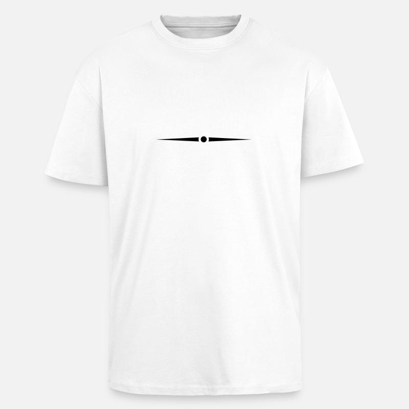 Schwarzer Trennstrich - Oversized Heavyweight Unisex T-Shirt - Weiß