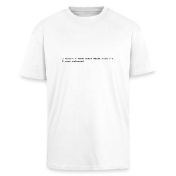 NERD HUMOR: Ahnungslosigkeit! - Oversized Heavyweight Unisex T-Shirt - Weiß - Vorne - Alina (178cm) & Michal (187cm)