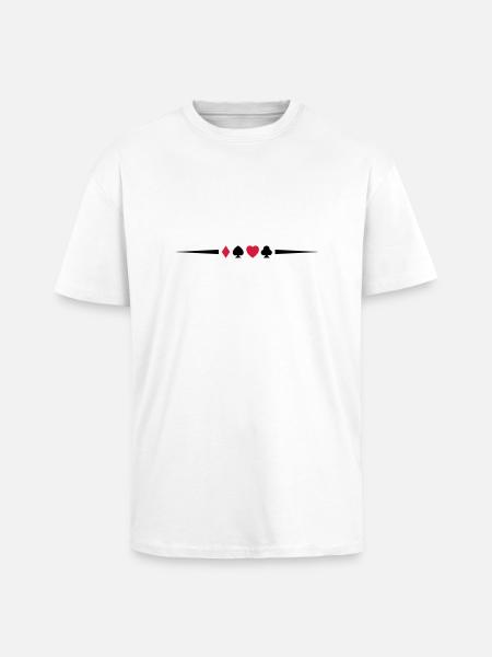poker_symbol_design_2 - T-shirt unisexe oversize épais - blanc