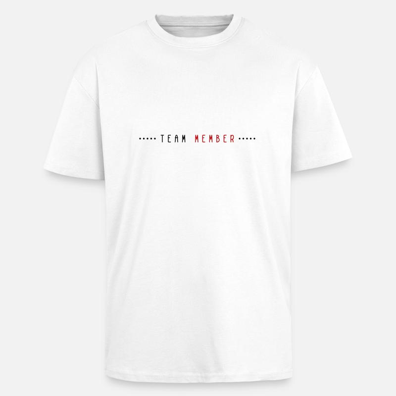 Team Mitglied Linie - Oversized Heavyweight Unisex T-Shirt - Weiß