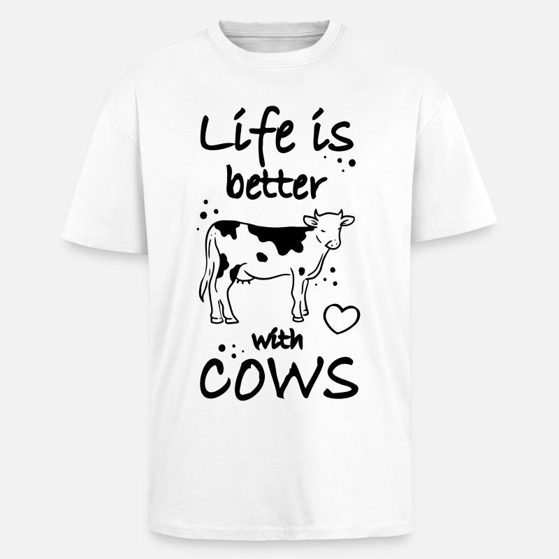 Kuhhalter - Oversized Heavyweight Unisex T-Shirt - Weiß