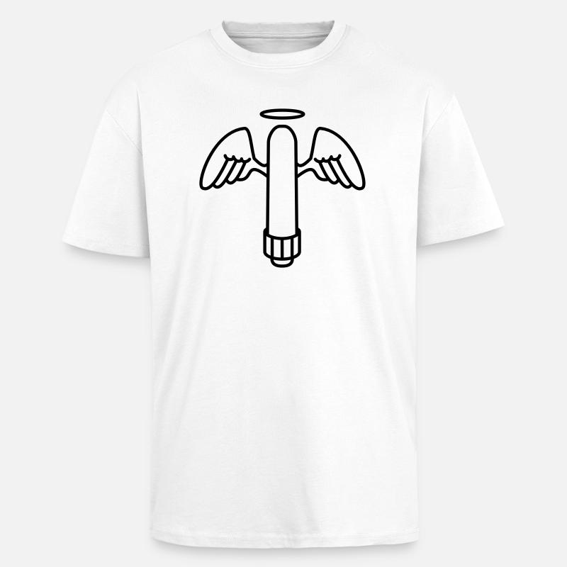 Gode avec ailes - T-shirt unisexe oversize épais - blanc