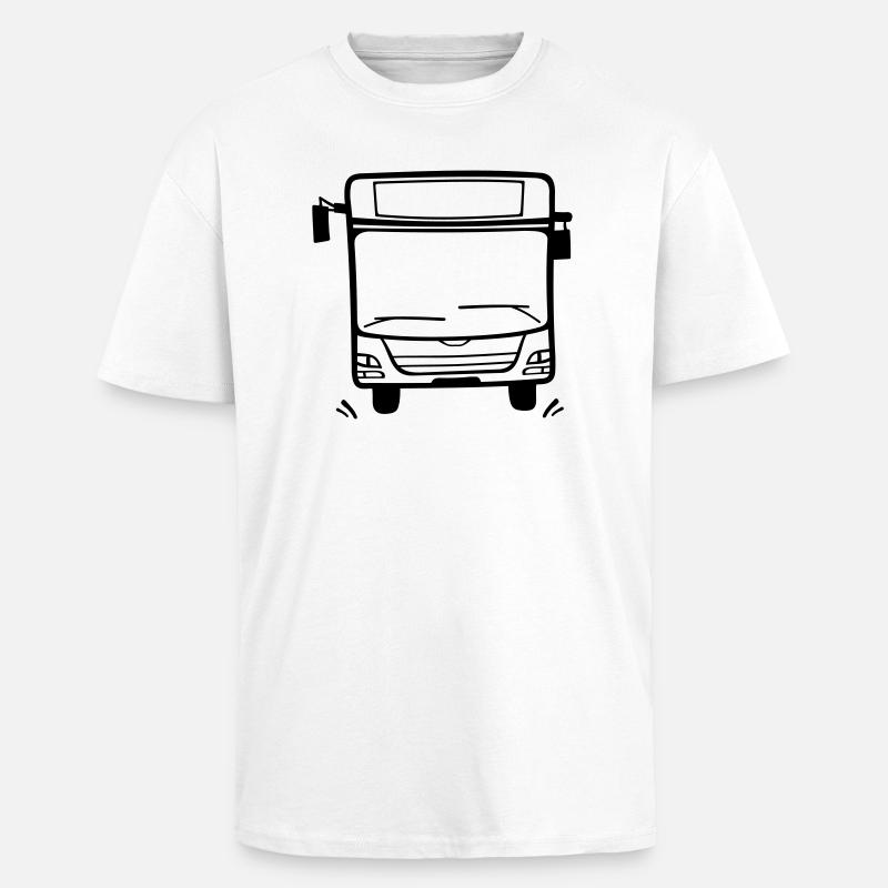 Linienbus ohne Text - Oversized Heavyweight Unisex T-Shirt - Weiß