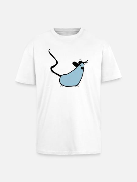 maus - Oversized Heavyweight Unisex T-Shirt - Weiß