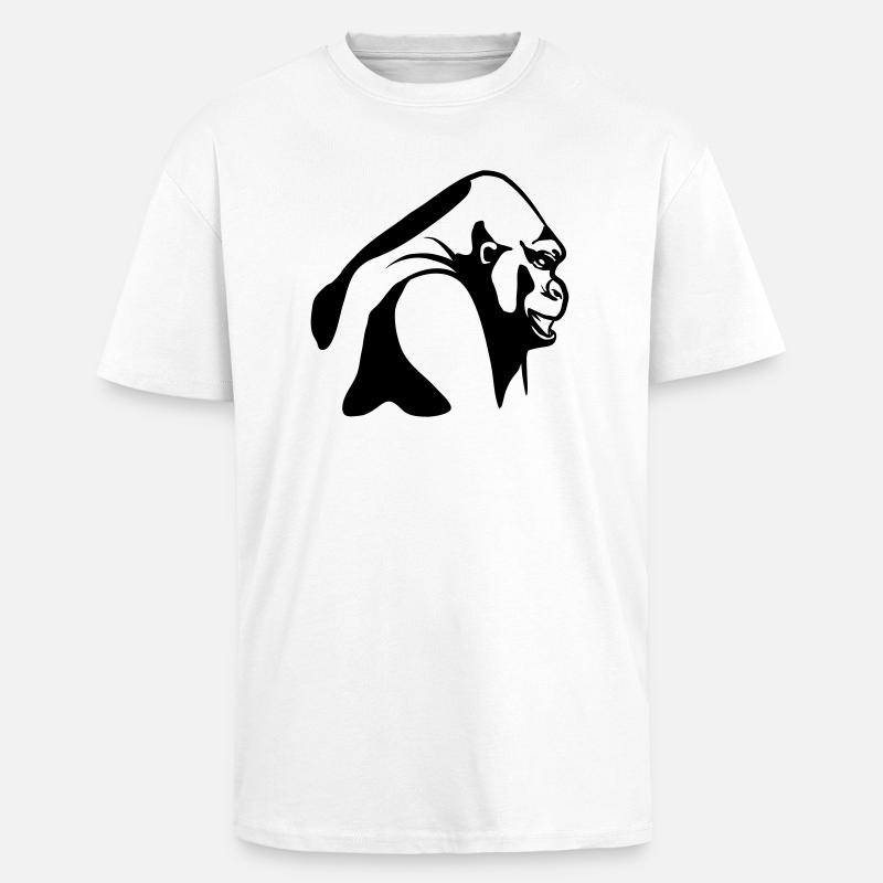 affe gorilla - Oversized Heavyweight Unisex T-Shirt - Weiß