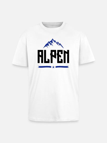 alpen design - Oversized Heavyweight Unisex T-Shirt - Weiß