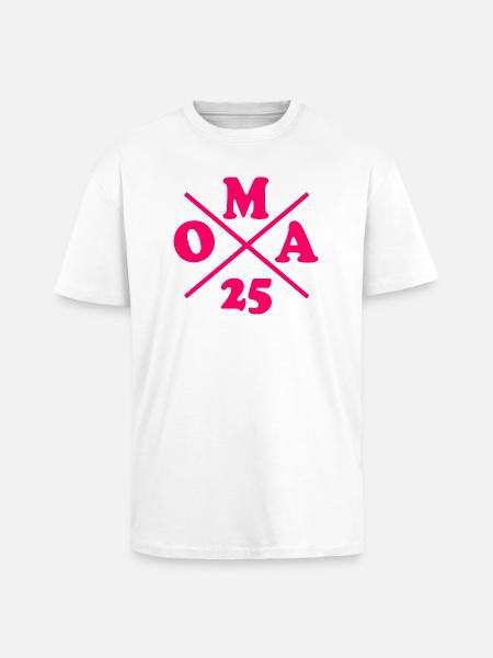 Oma 2025 - Oversized Heavyweight Unisex T-Shirt - Weiß