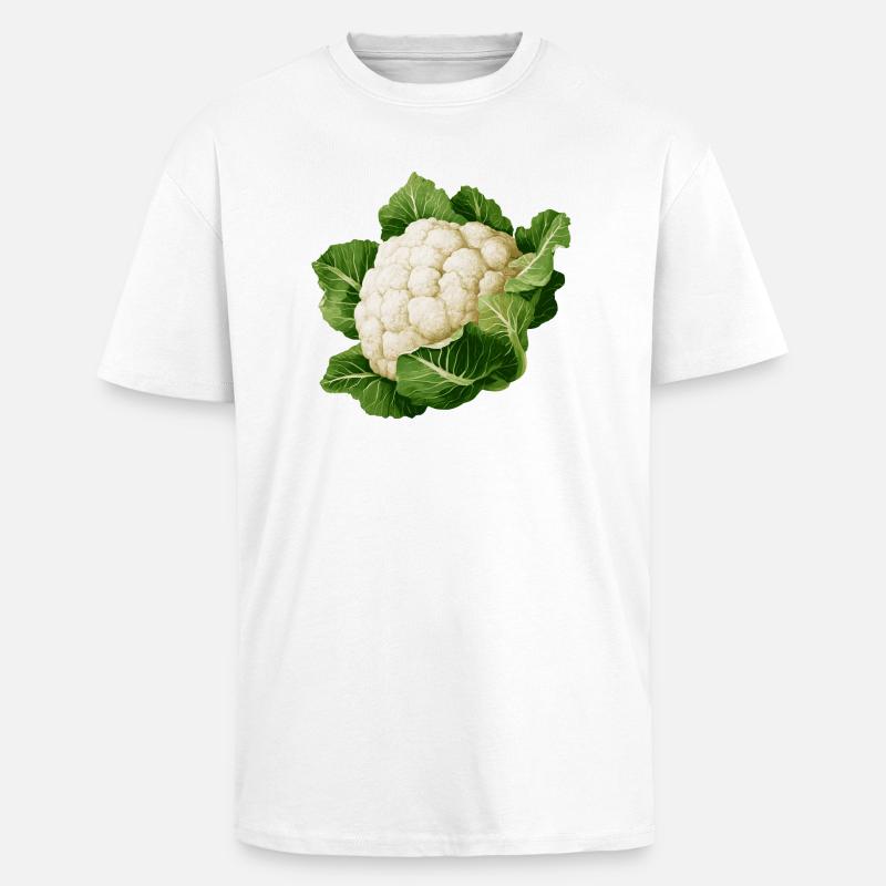 Cavolfiore - T-shirt unisex oversize pesante - bianco