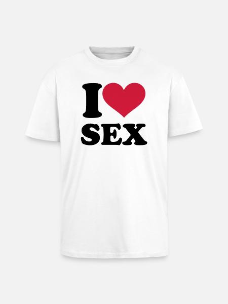 Sex - Oversized Heavyweight Unisex T-Shirt - Weiß