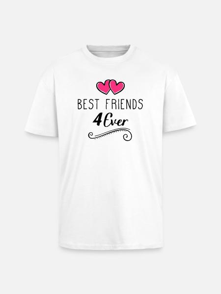 best friends 4 ever design - Oversized Heavyweight Unisex T-Shirt - Weiß