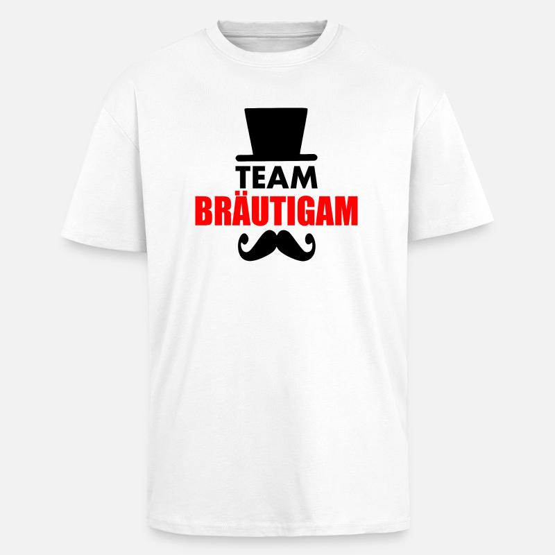 Team bräutigam - Oversized Heavyweight Unisex T-Shirt - Weiß