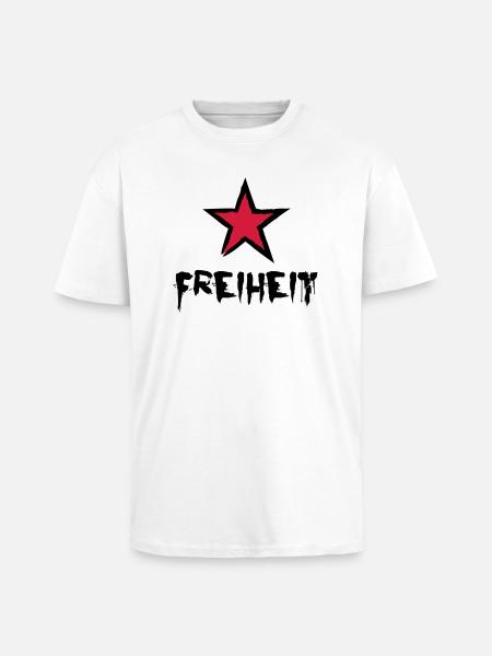 Freiheit - Oversized Heavyweight Unisex T-Shirt - Weiß