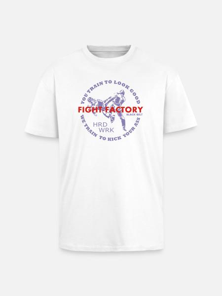 FF-Schwarzgurt kick ass - Oversized Heavyweight Unisex T-Shirt - Weiß