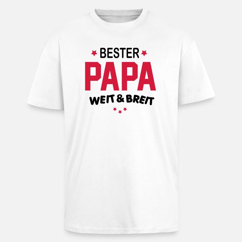 besterpapa - Oversized Heavyweight Unisex T-Shirt - Weiß