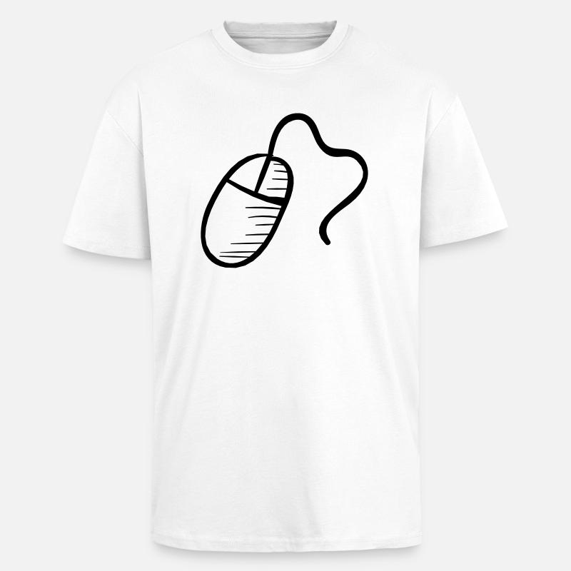 Computer Mouse - Oversized Heavyweight Unisex T-Shirt - Weiß