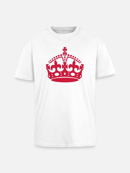 Crown, King, Princess - Unisex Oversized Heavyweight T-shirt - white