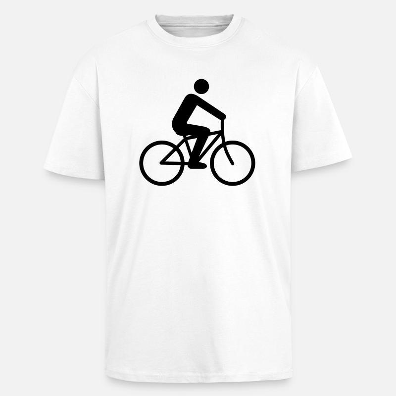 Sport - Radfahrer - Oversized Heavyweight Unisex T-Shirt - Weiß