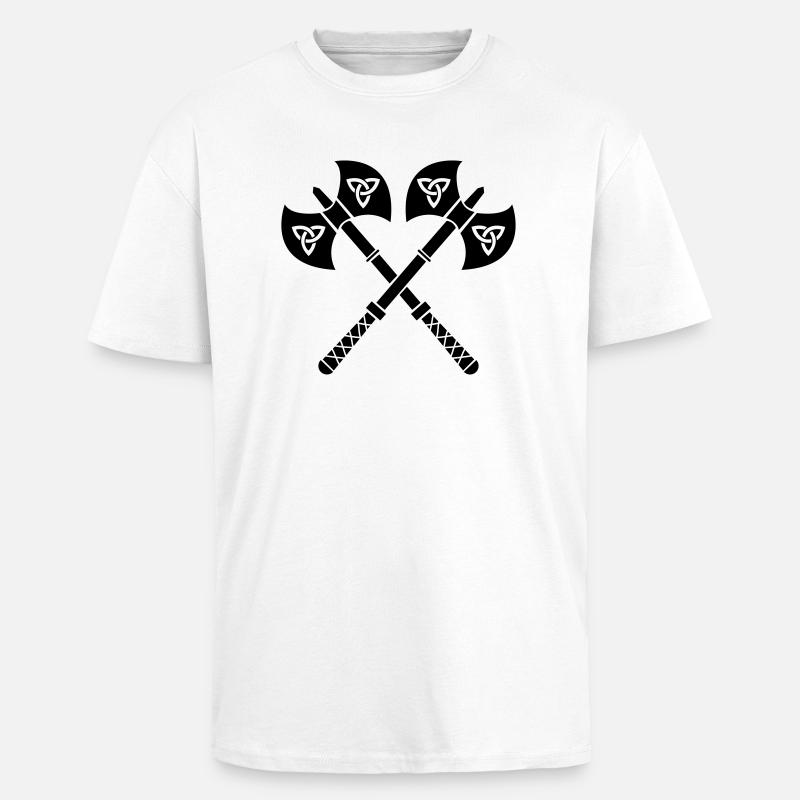 wikinger_aexte_01 - Unisex Oversized Heavyweight T-shirt - white