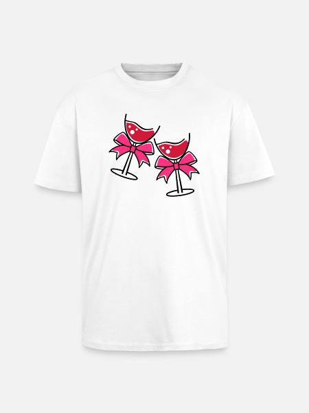 glases wine - Oversized Heavyweight Unisex T-Shirt - Weiß
