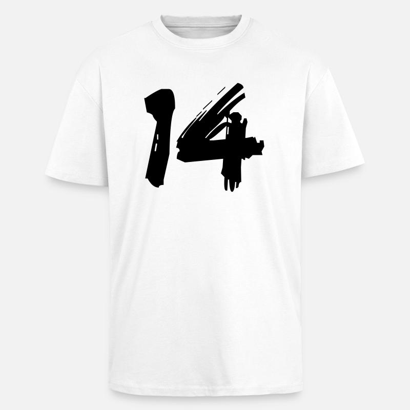 Brushed 14 - Oversized Heavyweight Unisex T-Shirt - Weiß