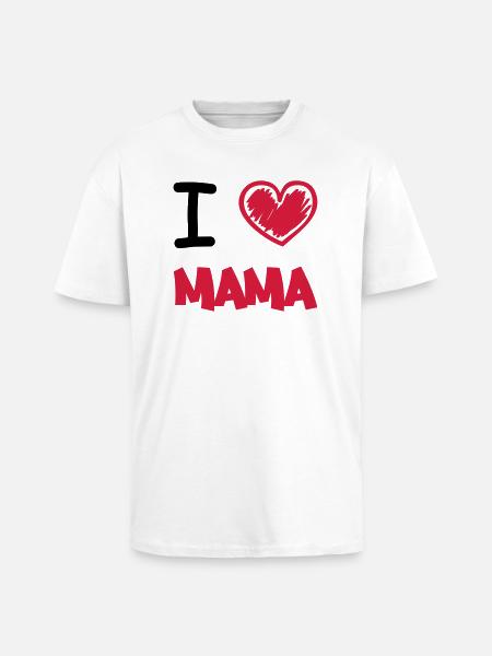i_love_mama_2 - Oversized Heavyweight Unisex T-Shirt - Weiß