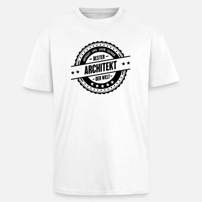 Bester Architekt - Oversized Heavyweight Unisex T-Shirt - Weiß