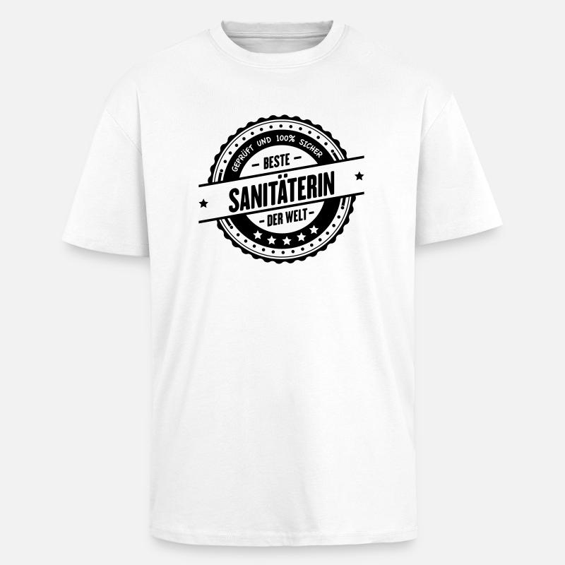 Beste Sanitäterin - Oversized Heavyweight Unisex T-Shirt - Weiß