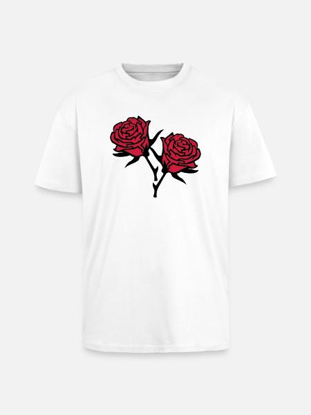roses4 - Unisex Oversized Heavyweight T-shirt - white