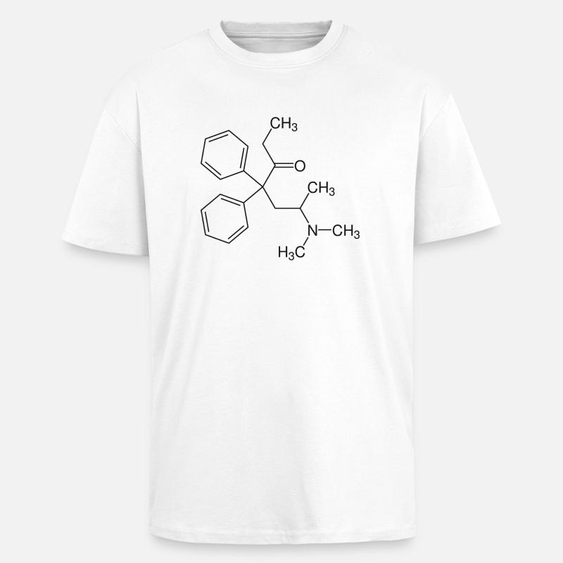 Methadone structural formula - Unisex Oversized Heavyweight T-shirt - white