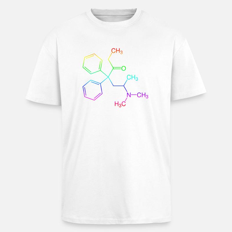 Methadone structural formula - Unisex Oversized Heavyweight T-shirt - white