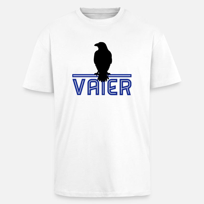 Rabenvater - Oversized Heavyweight Unisex T-Shirt - Weiß