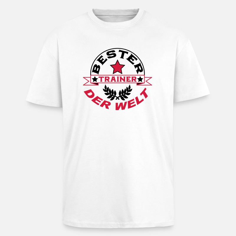 Bester trainer der welt - Oversized Heavyweight Unisex T-Shirt - Weiß