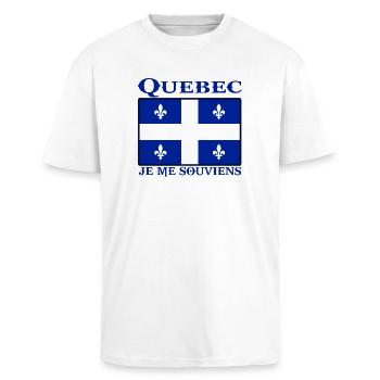 quebec - Oversized Heavyweight Unisex T-Shirt - Weiß - Vorne - Alina (178cm) & Michal (187cm)