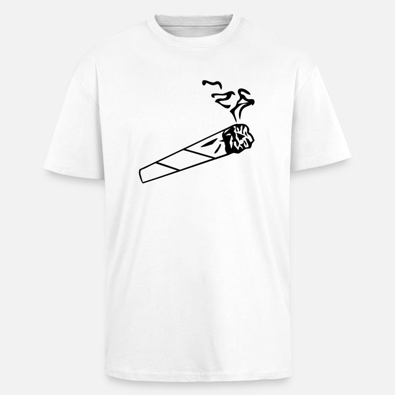 Joint - Zigarette - Unisex Oversized Heavyweight T-shirt - white
