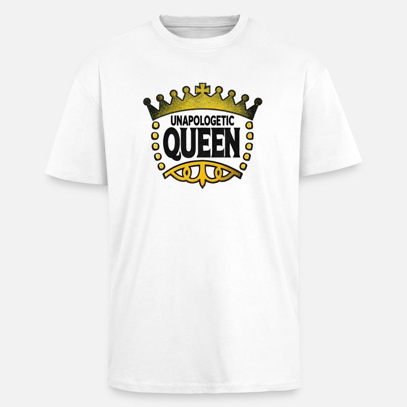 Unverfrorene Königin - Oversized Heavyweight Unisex T-Shirt - Weiß
