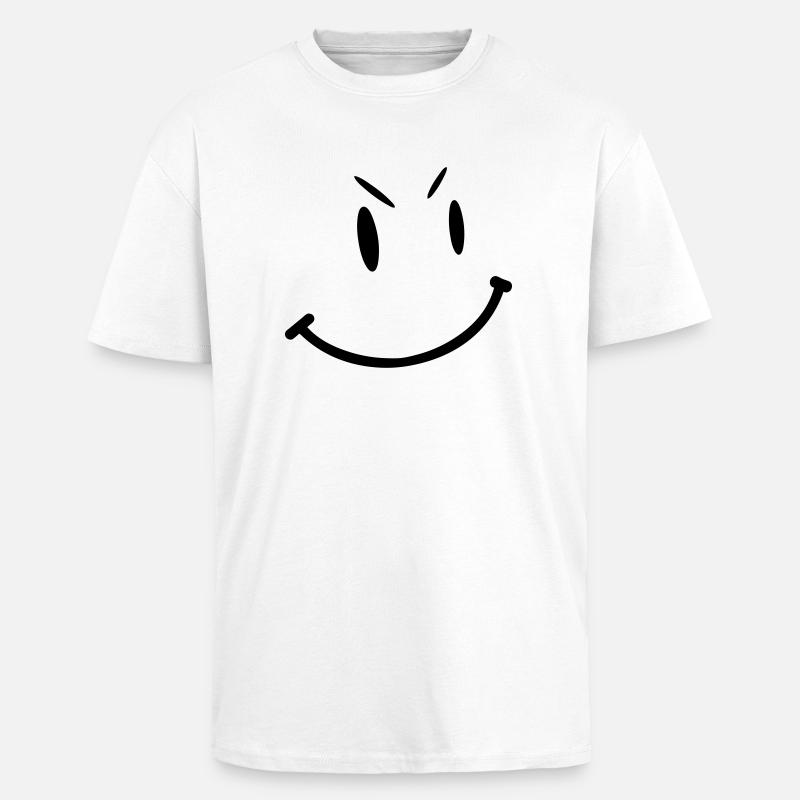 smily - Oversized Heavyweight Unisex T-Shirt - Weiß