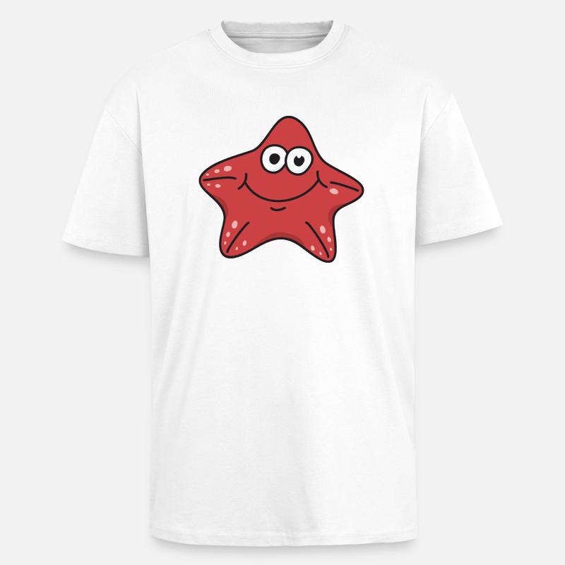 Seestern - Oversized Heavyweight Unisex T-Shirt - Weiß