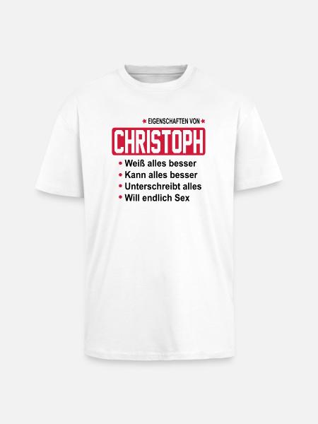 christoph - Oversized Heavyweight Unisex T-Shirt - Weiß