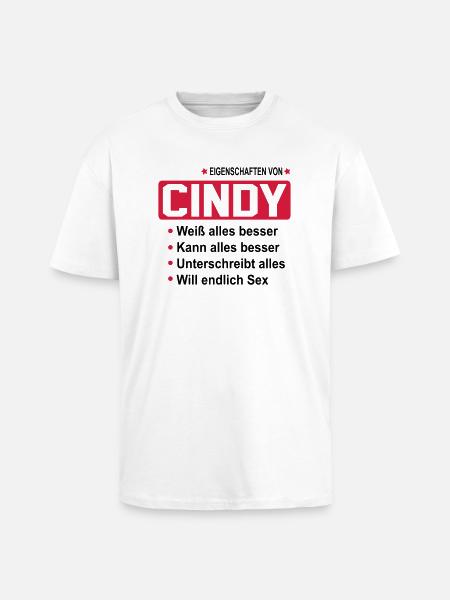 cindy - Oversized Heavyweight Unisex T-Shirt - Weiß