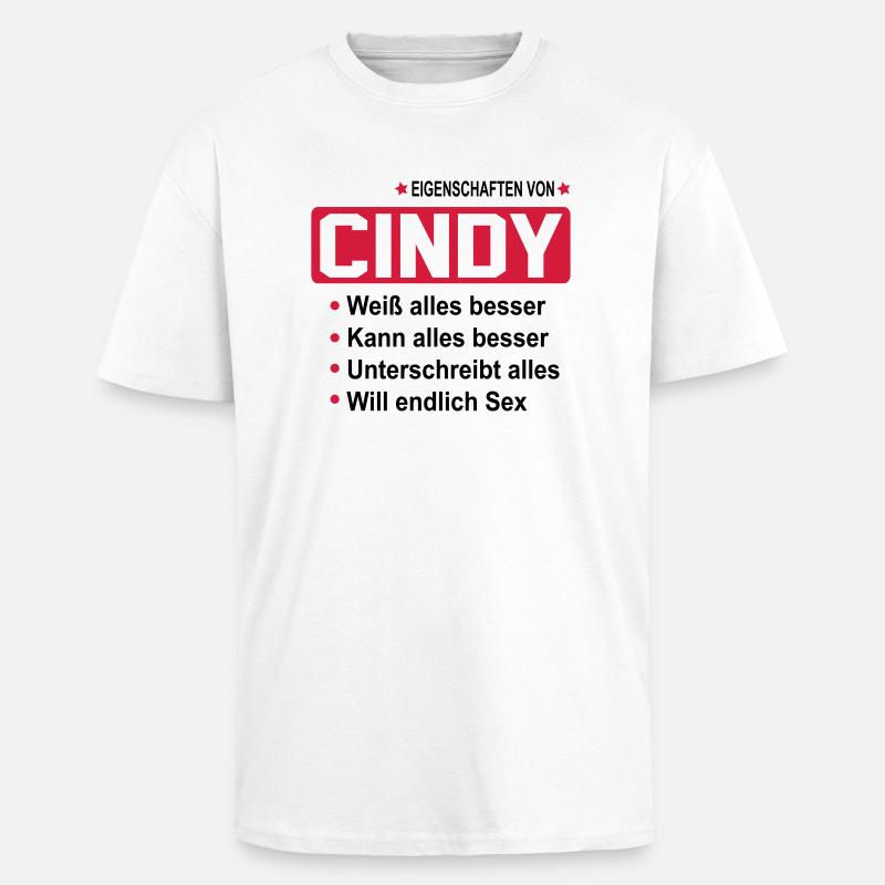 cindy - Oversized Heavyweight Unisex T-Shirt - Weiß