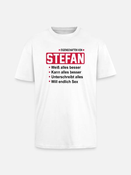 stefan - Oversized Heavyweight Unisex T-Shirt - Weiß