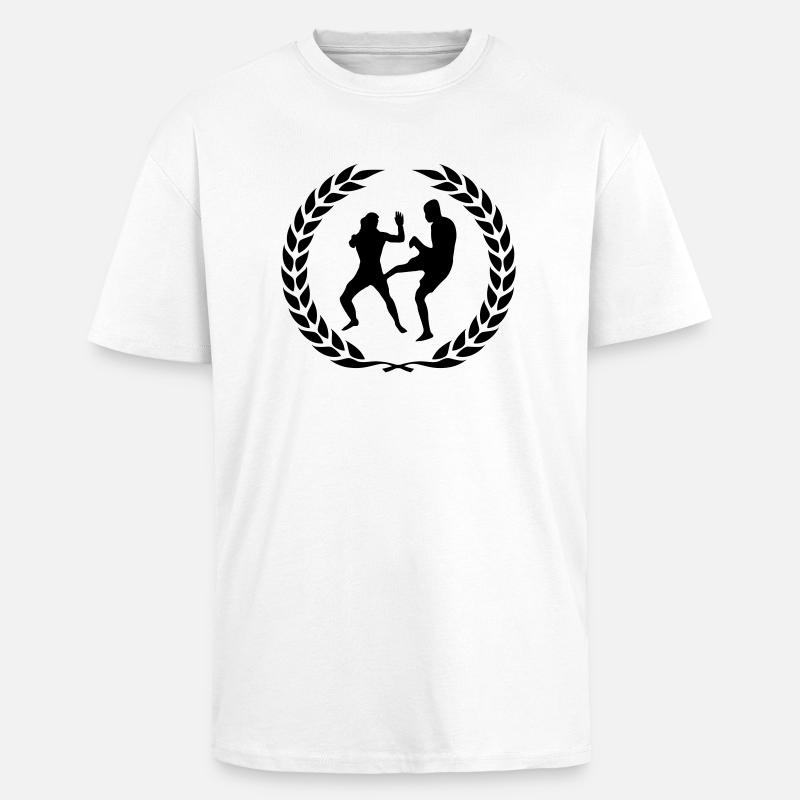 fighter design - Oversized Heavyweight Unisex T-Shirt - Weiß