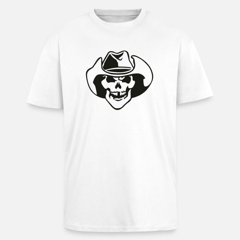 bone head / Knochenkopf - Oversized Heavyweight Unisex T-Shirt - Weiß