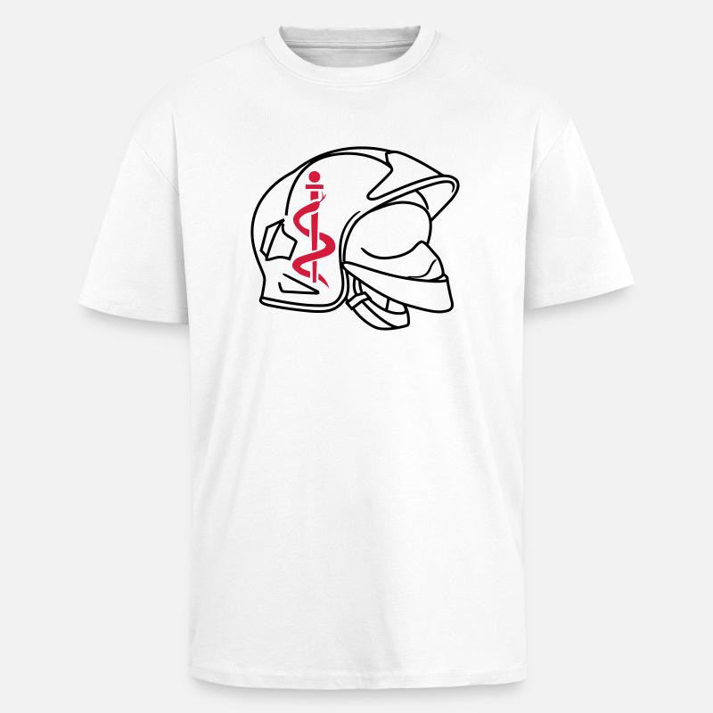 ISP pompier - Oversized Heavyweight Unisex T-Shirt - Weiß