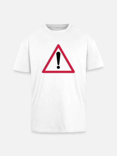 Warning! - Unisex Oversized Heavyweight T-shirt - white