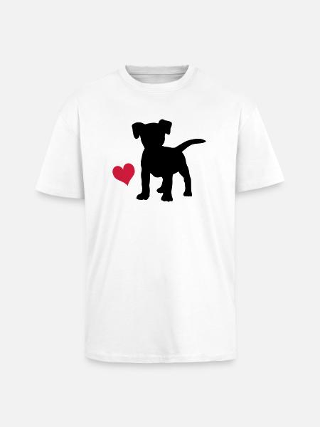 Jack Russell Terrier - Oversized Heavyweight Unisex T-Shirt - Weiß